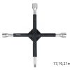 Llave para llantas tipo cruz- engomado 17-19-21mm 1/2" 17 Llave para llantas tipo cruz- engomado 17-19-21mm 1/2"
