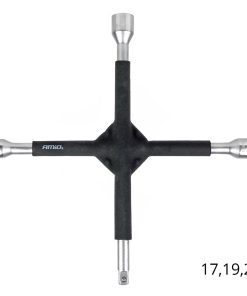 Llave para llantas tipo cruz- engomado 17-19-21mm 1/2
