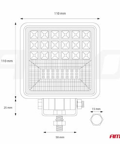 Lámpara de Trabajo AWL12 42 LED COMBO (2 funkcje) 9-36V