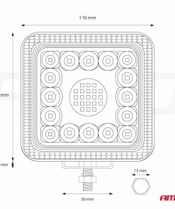 Lámpara de Trabajo AWL13 77 LED FLOOD 9-36V
