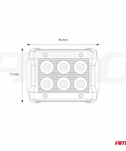 Lámpara de Trabajo AWL17 6LED FLOOD 9-36V