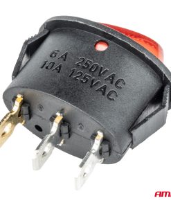Interruptor ovalado rojo 12V o 230V (iluminado) BU01