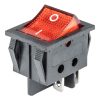 Interruptor rectangular rojo  12V/230V (iluminación) BU02