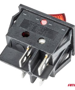 Interruptor rectangular rojo 12V/230V (iluminación) BU02 5 Interruptor rectangular rojo 12V/230V (iluminación) BU02