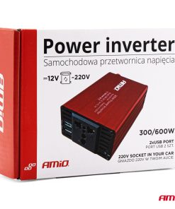Convertidor (invertidor) AMiO 12V/220V 300W/600W 2xUSB PI03