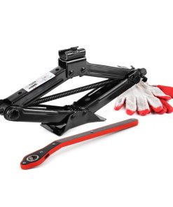 Gato de tijera 1,5 Tcon mango de llave + Guantes de trabajo 1,5T 1500 kg AMIO-02478
