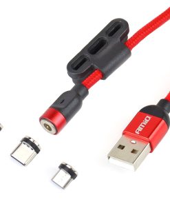 Cable USB 3 en 1 MAGNÉTICO Lightning/USB C/micro USB 1m UC-08
