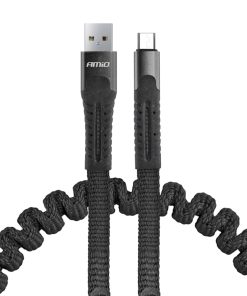 Cable espiral USB+microUSB 1.2m FullLINK UC-12