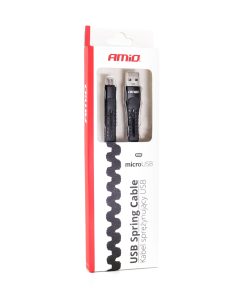 Cable espiral USB+microUSB 1.2m FullLINK UC-12