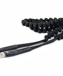 Cable espiral USB+microUSB 1.2m FullLINK UC-12