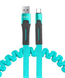 Cable espiral USB+USB-C 1.2m FullLINK UC-14