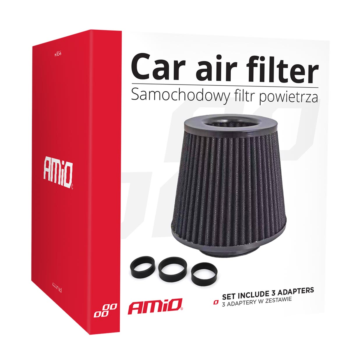 Filtro de Aire AF-Negro + 3 adaptadores 1 Filtro de Aire AF-Negro + 3 adaptadores