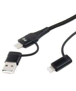 Multi-Cable USB 2 en 1 C-USB C iOs USB A FullLINK 1m UC-15