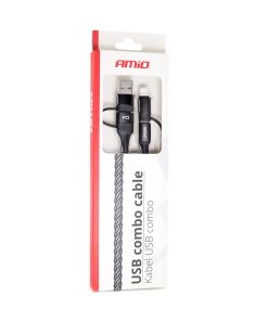 Multi-Cable USB 2 en 1 C-USB C iOs USB A FullLINK 1m UC-15