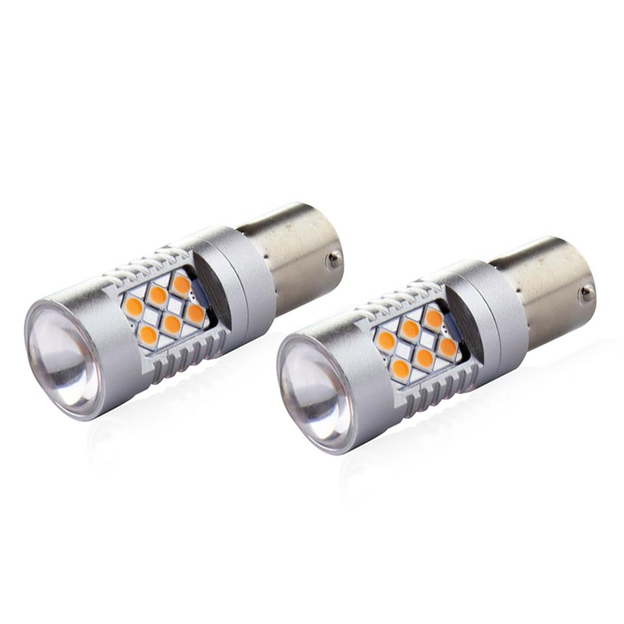 Żarówki LED CANBUS 3030 24SMD 1156 BAU15S PY21W Amber 12V/24V 1 Żarówki LED CANBUS 3030 24SMD 1156 BAU15S PY21W Amber 12V/24V