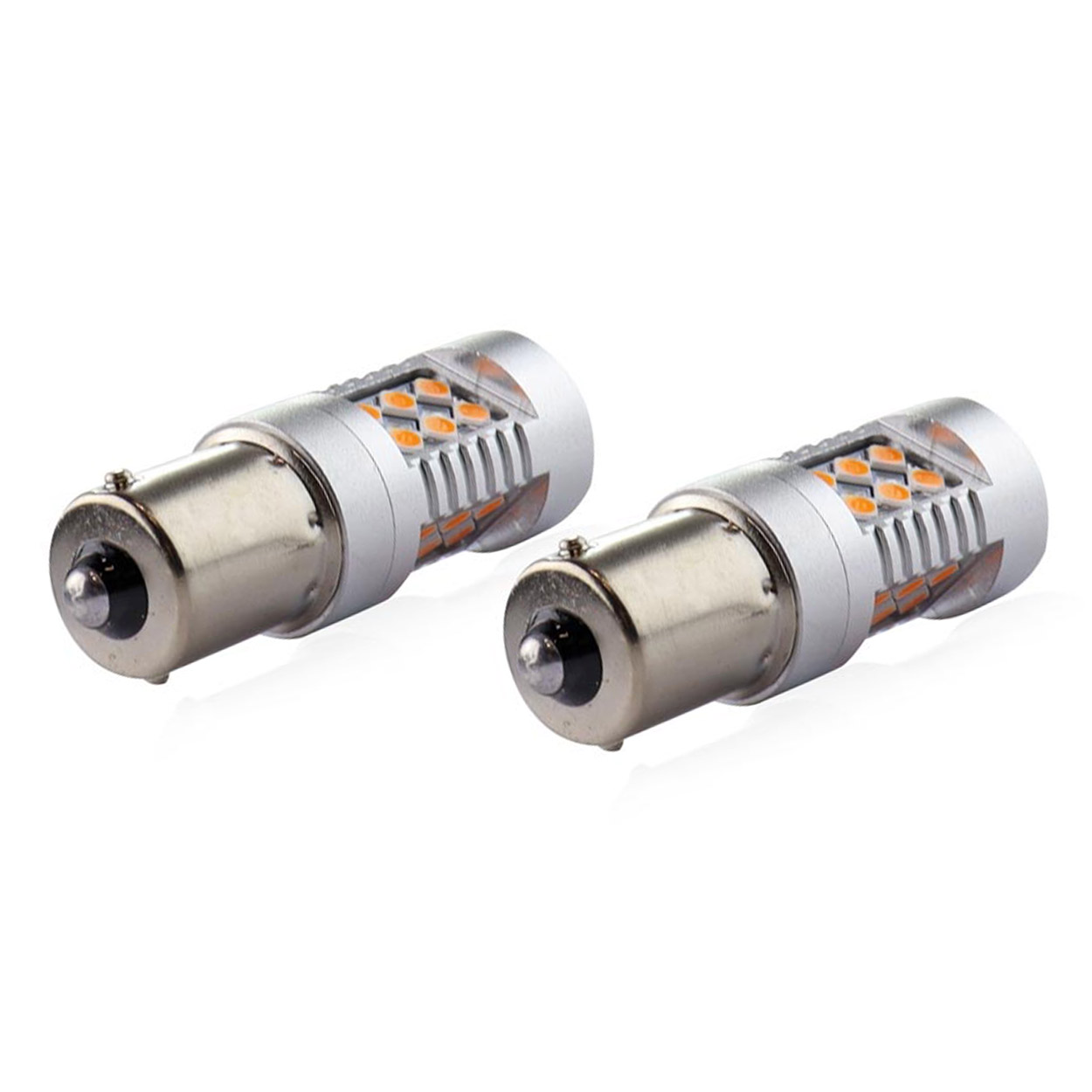 Żarówki LED CANBUS 3030 24SMD 1156 BAU15S PY21W Amber 12V/24V 2 Żarówki LED CANBUS 3030 24SMD 1156 BAU15S PY21W Amber 12V/24V