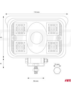 Lámpara de Trabajo AWL32 17 LED COMBO 9-36V
