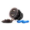 Cargador impermeable con chequeador de voltaje  2xUSB 12/24V MOD-06
