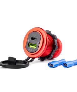Cargador impermeble USB+USB-C 12/24V MOD-09
