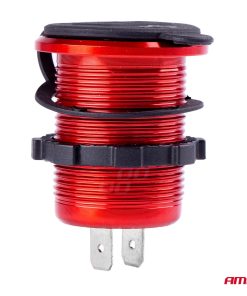 Cargador impermeable con chequeador de tensión  2xUSB 12/24V MOD-11