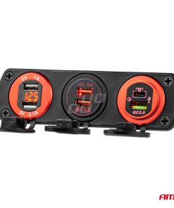 Cargador impermeable  USB+USB-C 12/24V MOD-08