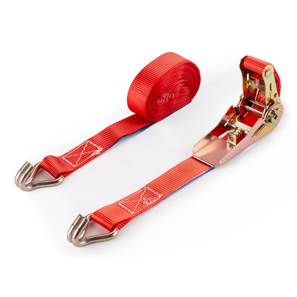 Juego cintas de amarre con tensor 500kg 25mm 6m BELT-08 8 Juego cintas de amarre con tensor 500kg 25mm 6m BELT-08