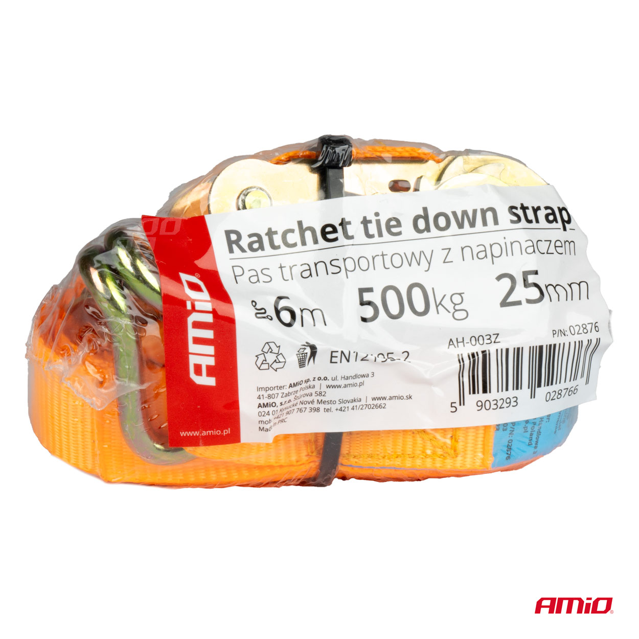 Juego cintas de amarre con tensor 500kg 25mm 6m BELT-08 7 Juego cintas de amarre con tensor 500kg 25mm 6m BELT-08