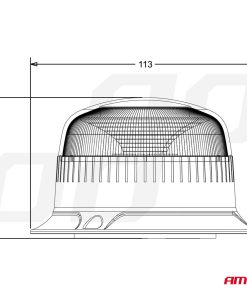 Lámpara Estroboscópica W21ml Magnetico / 3 tornillos R65 R10 18LED 12/24V IP56