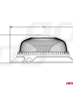 Lámpara Estroboscópica W213bl 3 tornillos R65 R10 18LED 12/24V IP56