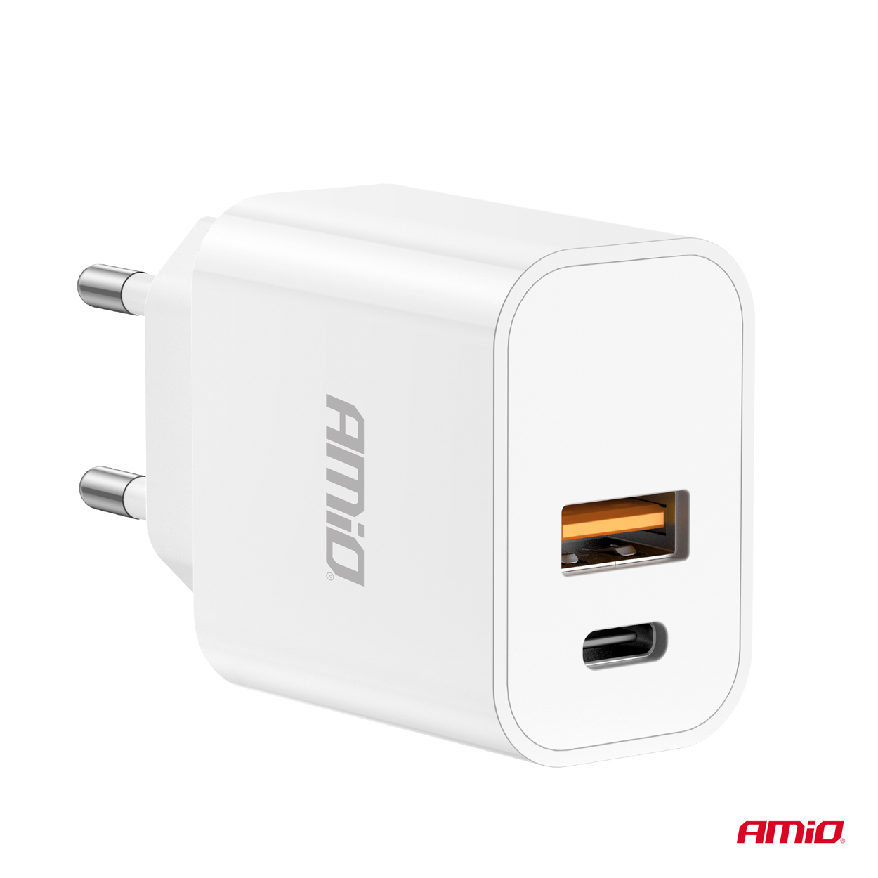 Cargador de pared PRO-09 USB+USB-C 20W Quick Charge 230V 3 Cargador de pared PRO-09 USB+USB-C 20W Quick Charge 230V