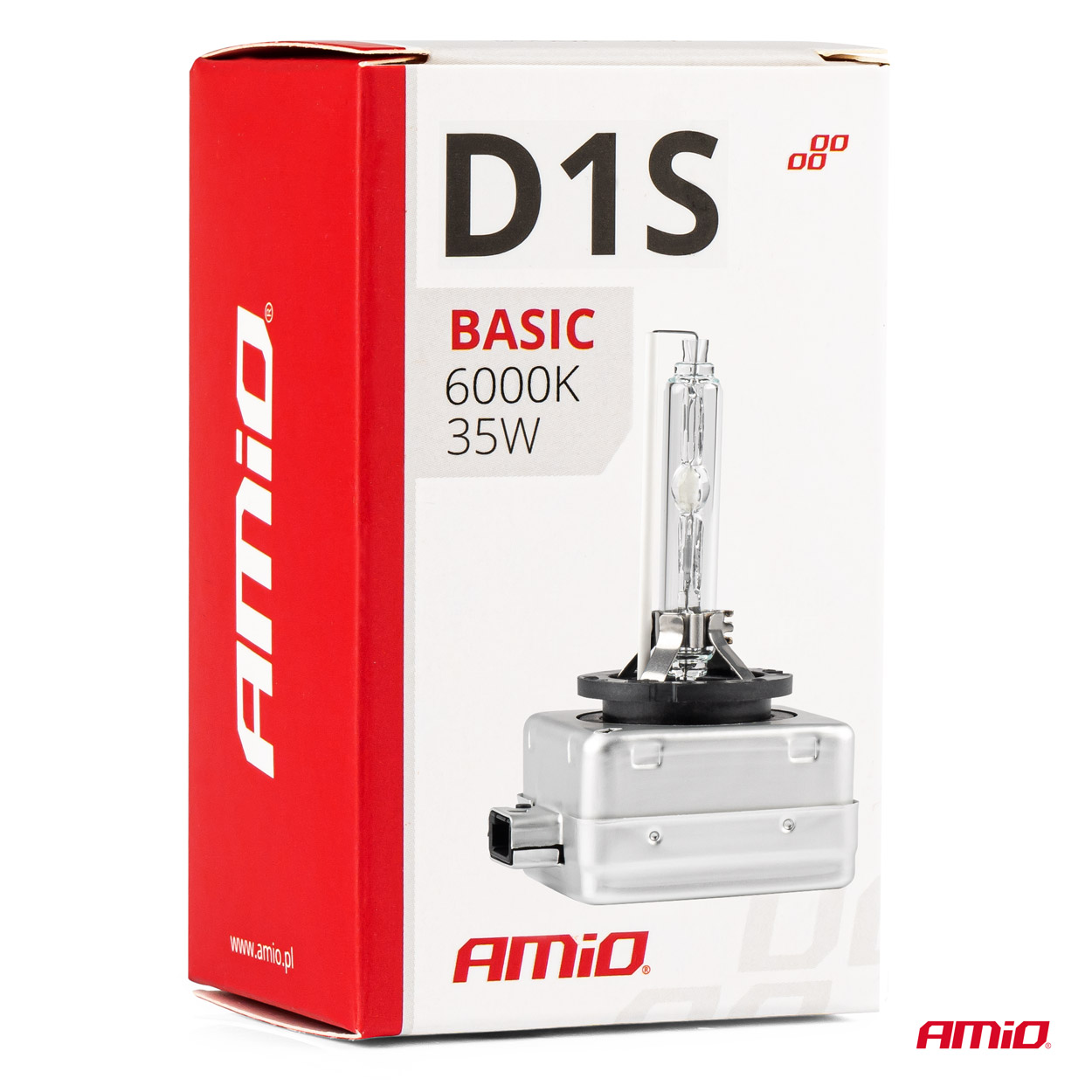 Bombilla xenón tipo D1S 35W 6000K AMiO BASIC 2 Bombilla xenón tipo D1S 35W 6000K AMiO BASIC