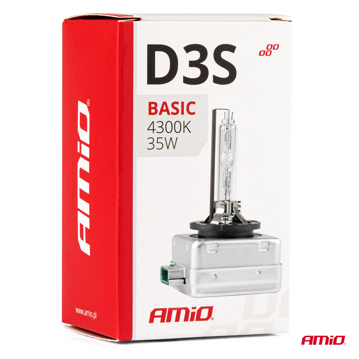 Bombilla xenón tipo D3S 35W 4300K AMiO BASIC 2 Bombilla xenón tipo D3S 35W 4300K AMiO BASIC