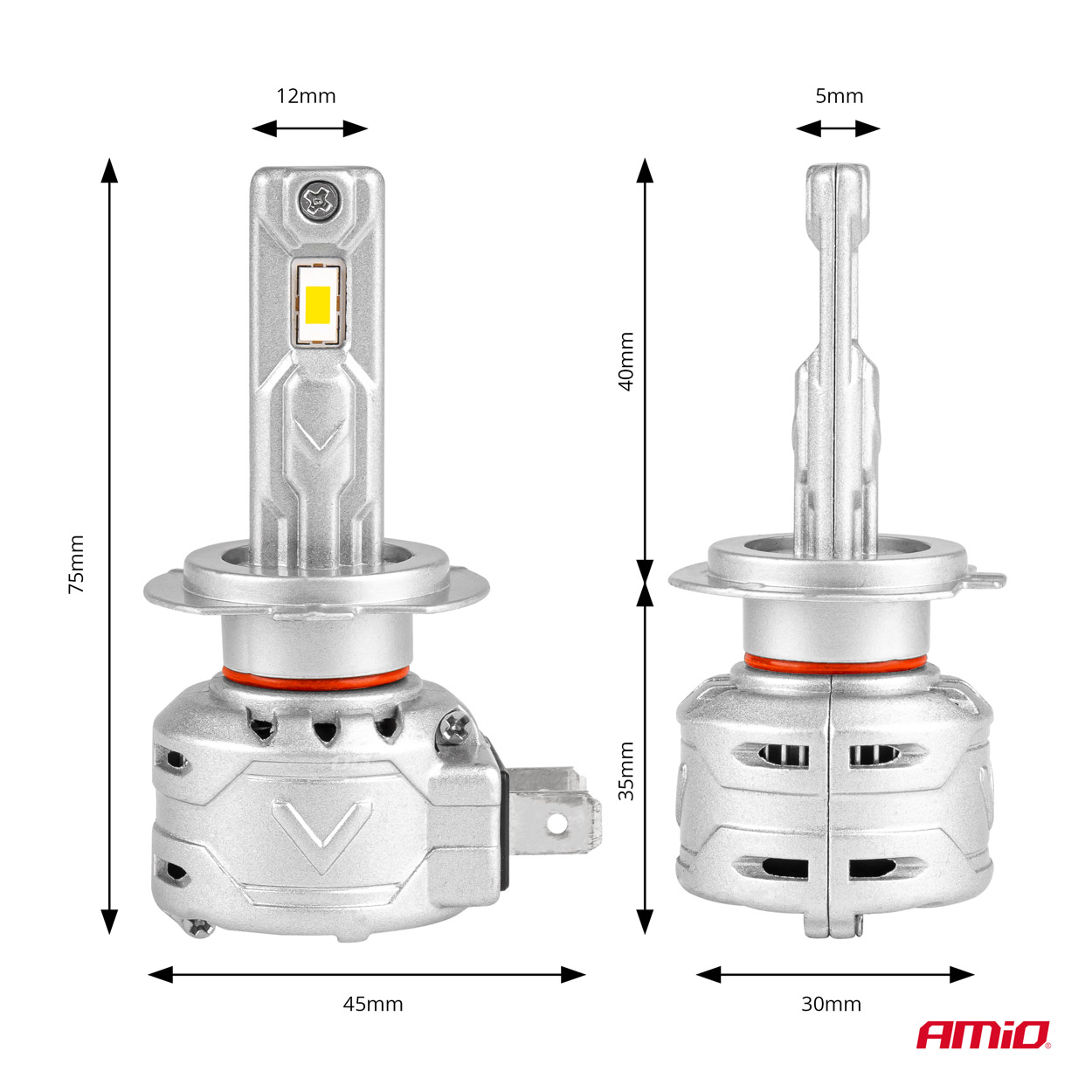 Bombilla Luz de Cruce LED Headlamp H7 X2 Series AMiO 3 Bombilla Luz de Cruce LED Headlamp H7 X2 Series AMiO