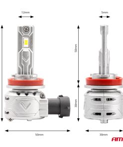 Bombilla Luz de Cruce LED Headlamp H8/H9/H11/H16 X2 Series AMiO
