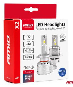 Bombilla Luz de Cruce LED Headlamp H8/H9/H11/H16 X2 Series AMiO