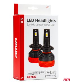 Bombilla Luz de Cruce LED Headlamp H4/H19 X3 Series AMiO-02979