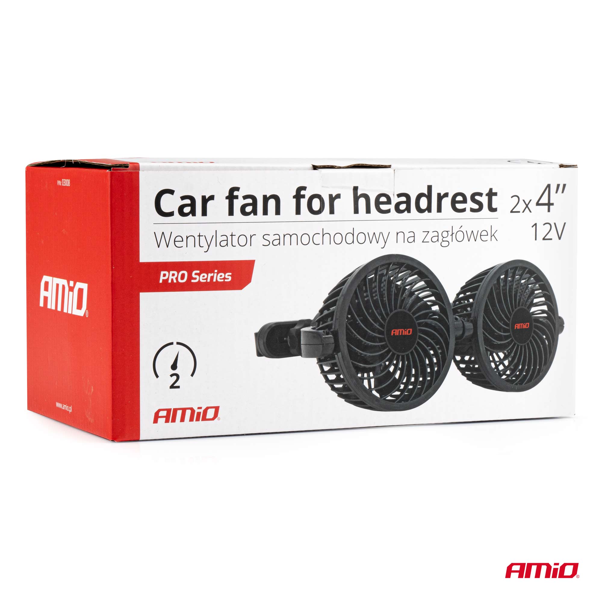Ventilador de coche para reposacabezas 2x4" 12V 2 Ventilador de coche para reposacabezas 2x4" 12V