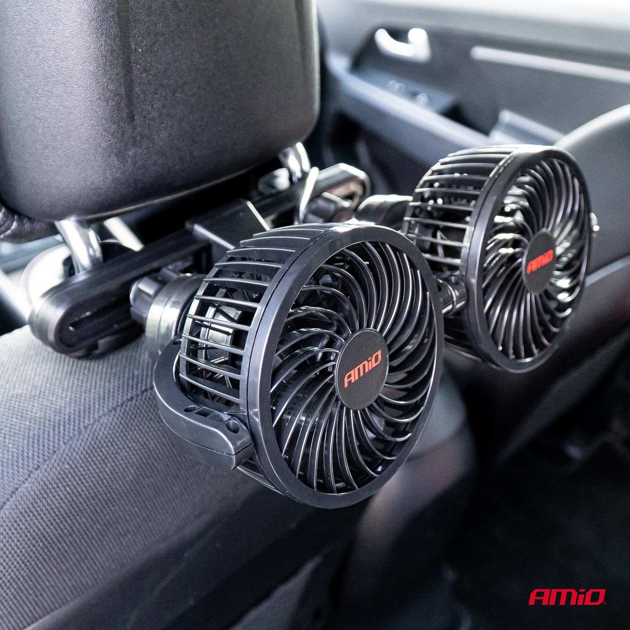 Ventilador de coche para reposacabezas 2x4" 12V 1 Ventilador de coche para reposacabezas 2x4" 12V