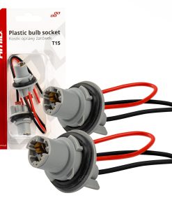 Portalámparas Plástico 2 uds. T15 cable 15 cm