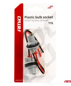 Portalámparas Plástico 2 uds. T15 cable 15 cm