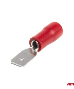 Terminal Plano Macho Rojo 5.6mm 0.5-1.5mm2 10A 10 uds.