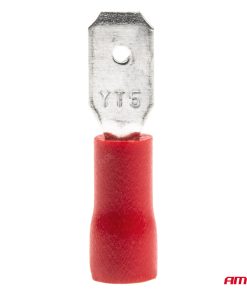 Terminal Plano Macho Rojo 5.6mm 0.5-1.5mm2 10A 10 uds.