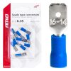 Terminal Plano Macho Rojo 6.35mm 1.5-2.5mm2 15A 10 uds.