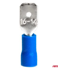 Terminal Plano Macho Rojo 6.35mm 1.5-2.5mm2 15A 10 uds.