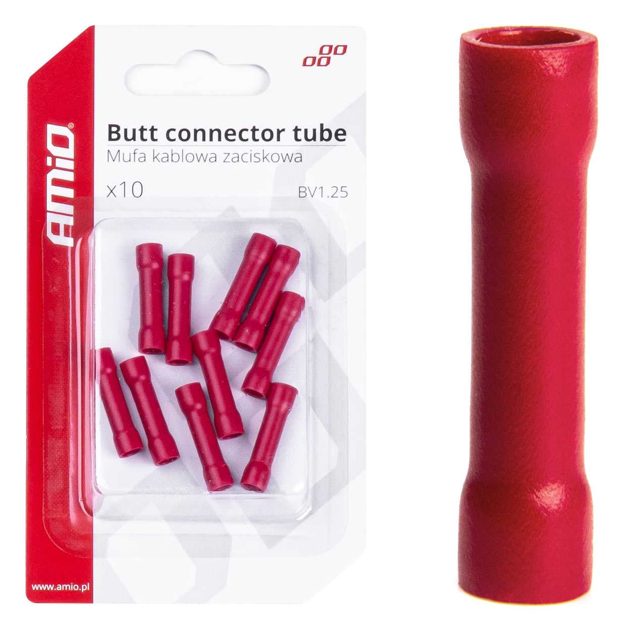 Conector a Tope Rojo MPD 1,25 10 uds. 1 Conector a Tope Rojo MPD 1,25 10 uds.