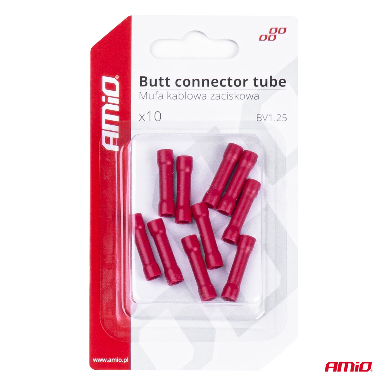 Conector a Tope Rojo MPD 1,25 10 uds. 4 Conector a Tope Rojo MPD 1,25 10 uds.