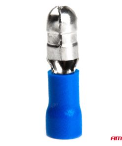 Terminal Redondo Macho Rojo 5mm 1.5-.25mm2 15A 10 uds.