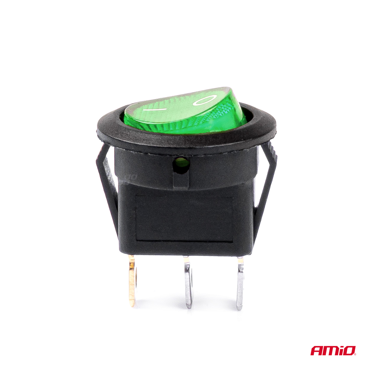 Interruptor Redondo Verde 12/24V 20A ON/OFF 3 Interruptor Redondo Verde 12/24V 20A ON/OFF