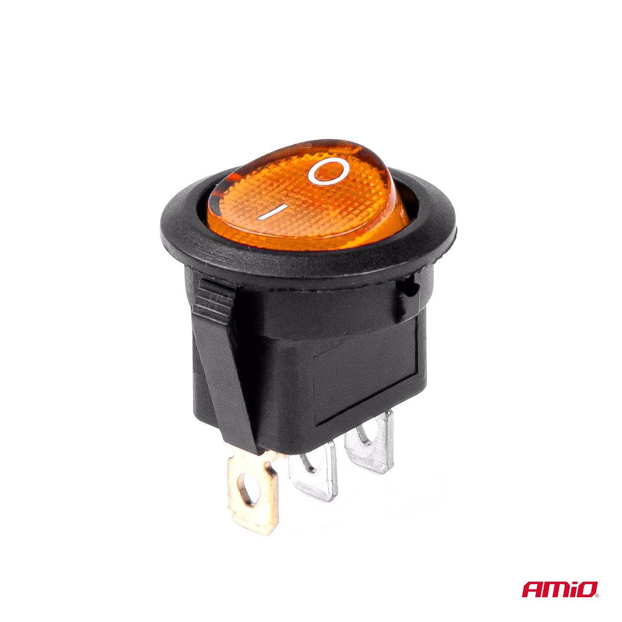 Interruptor Redondo Amarillo 12/24V max 20A ON/OFF