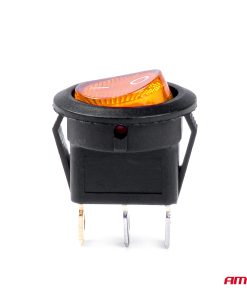 Interruptor Redondo Amarillo 12/24V max 20A ON/OFF